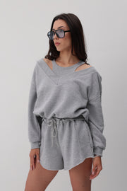 MIDLINE TOP GREY