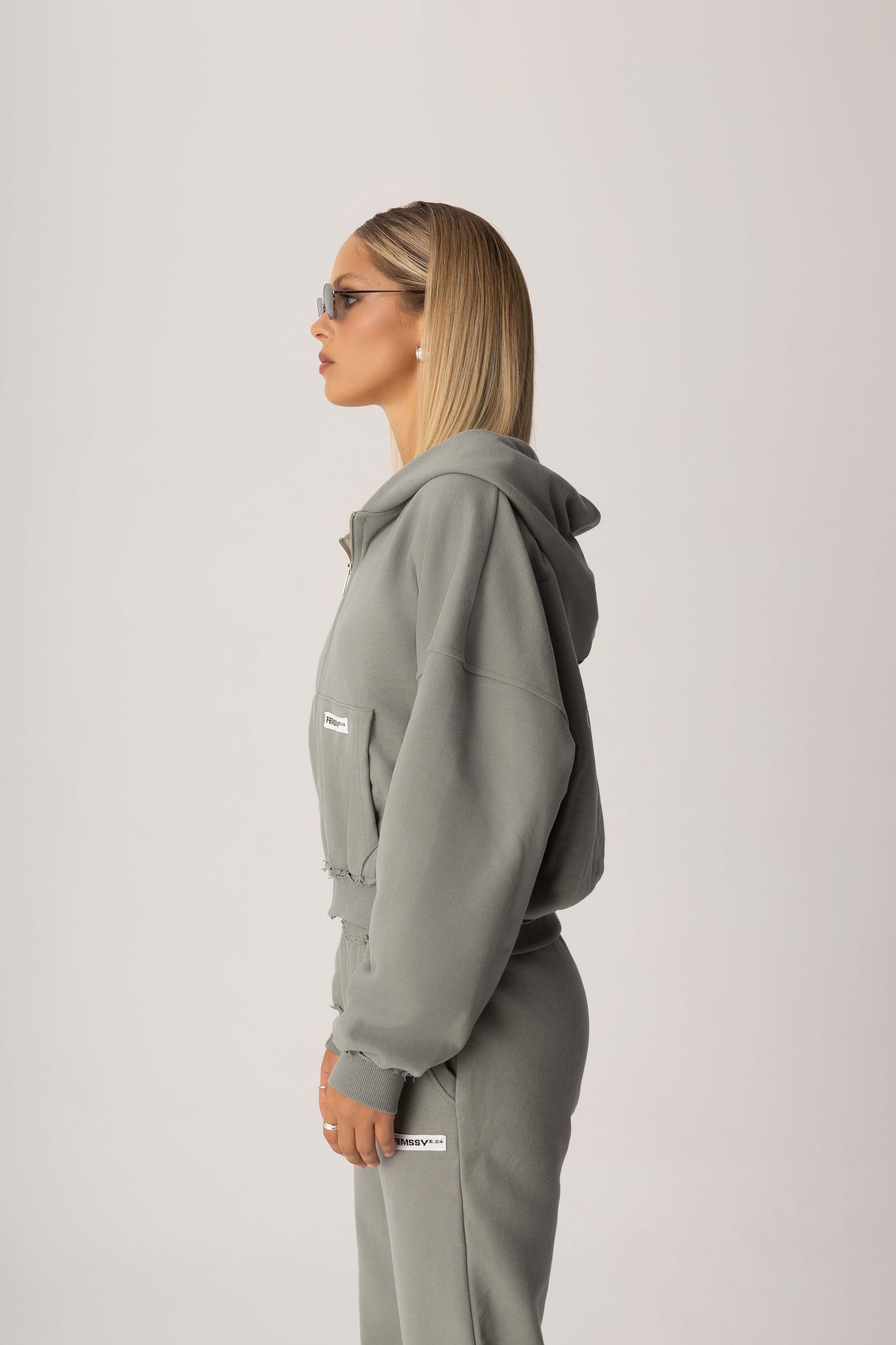 EDEN ZIP UP HOODIE GREEN