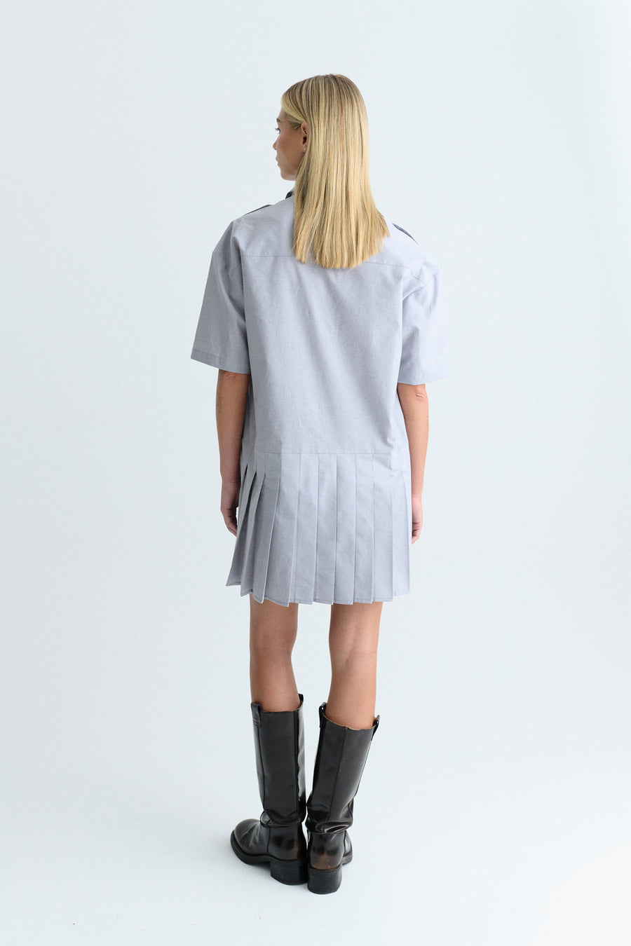 FOLD DRESS GREY