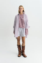 TUNIC STRIPE DRESS VIOLET