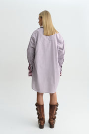TUNIC STRIPE DRESS VIOLET