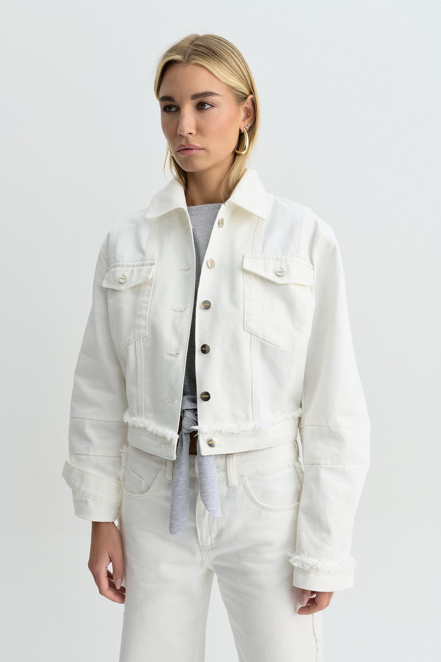 RAW DENIM JACKET OFF WHITE
