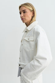 RAW DENIM JACKET OFF WHITE