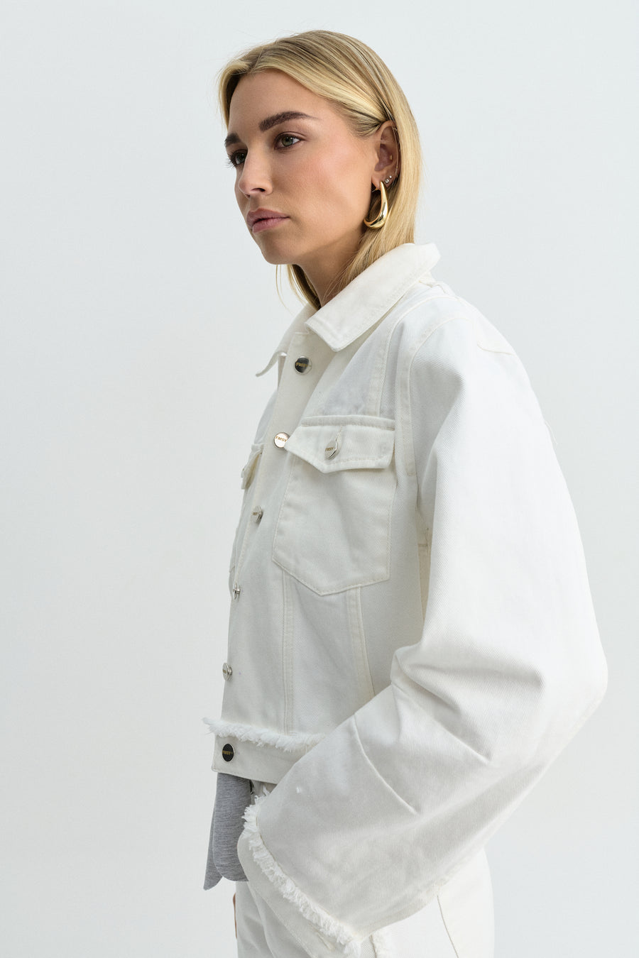 RAW DENIM JACKET OFF WHITE