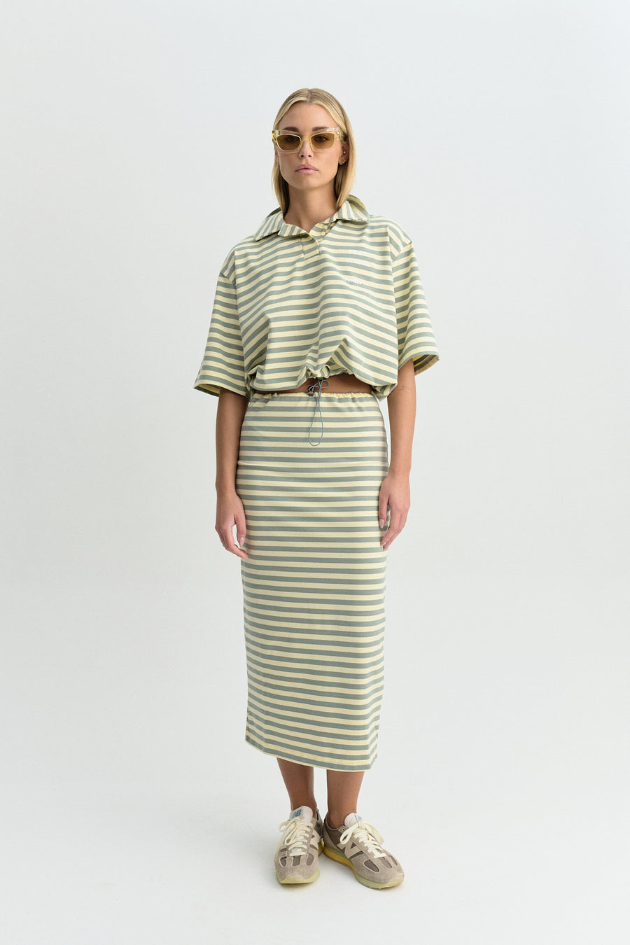LONGA STRIPE SKIRT
