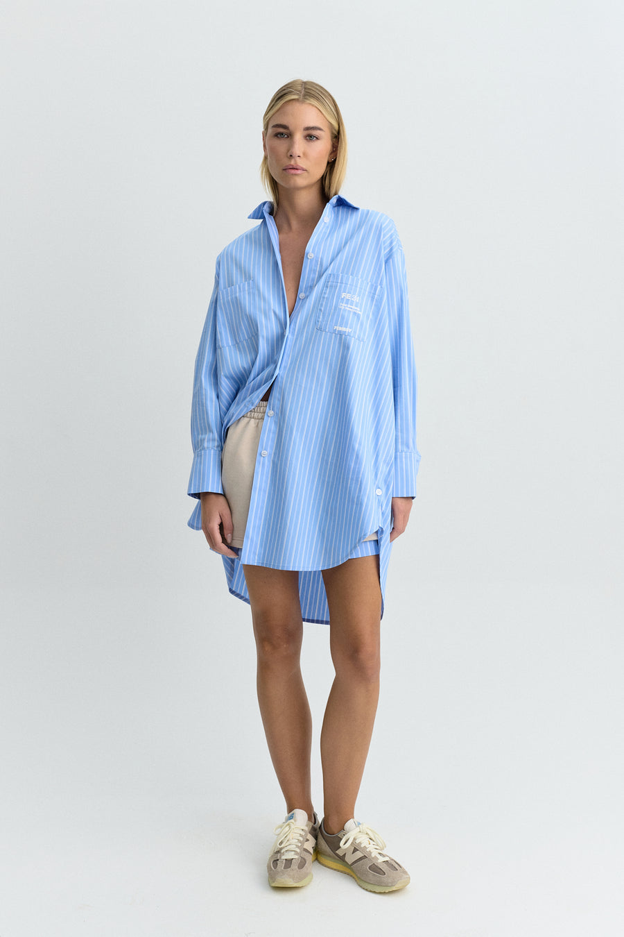 TUNIC STRIPE DRESS BLUE