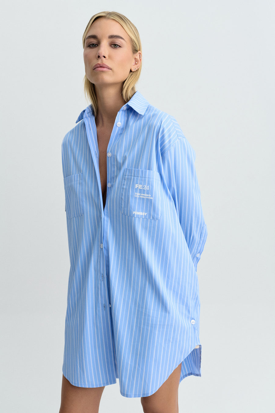 TUNIC STRIPE DRESS BLUE