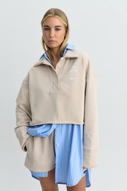 COLLAR SWEATSHIRT BEIGE