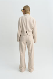 SCULP ZIP UP SWEATSHIRT BEIGE