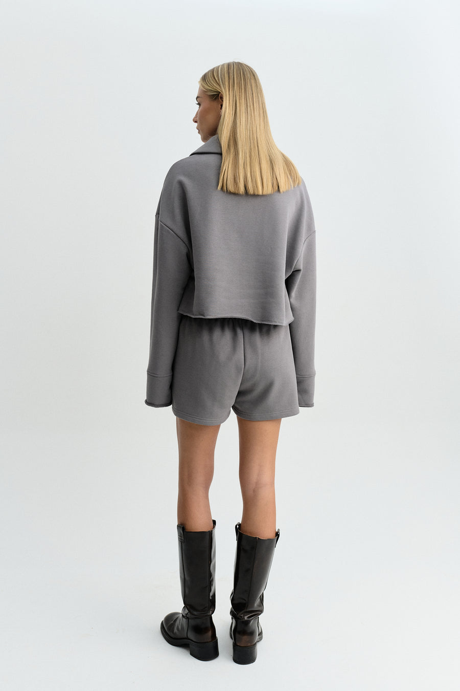 COLLAR SWEATSHIRT GREY