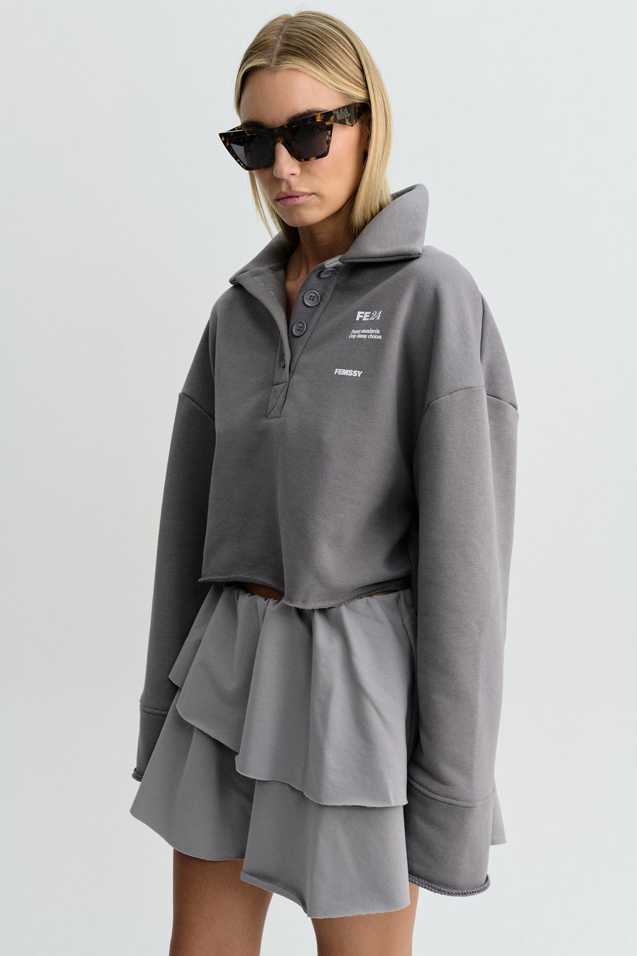 AURA SKIRT GREY