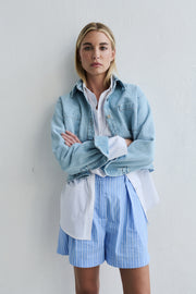 ARIA STRIPE SHORTS BLUE