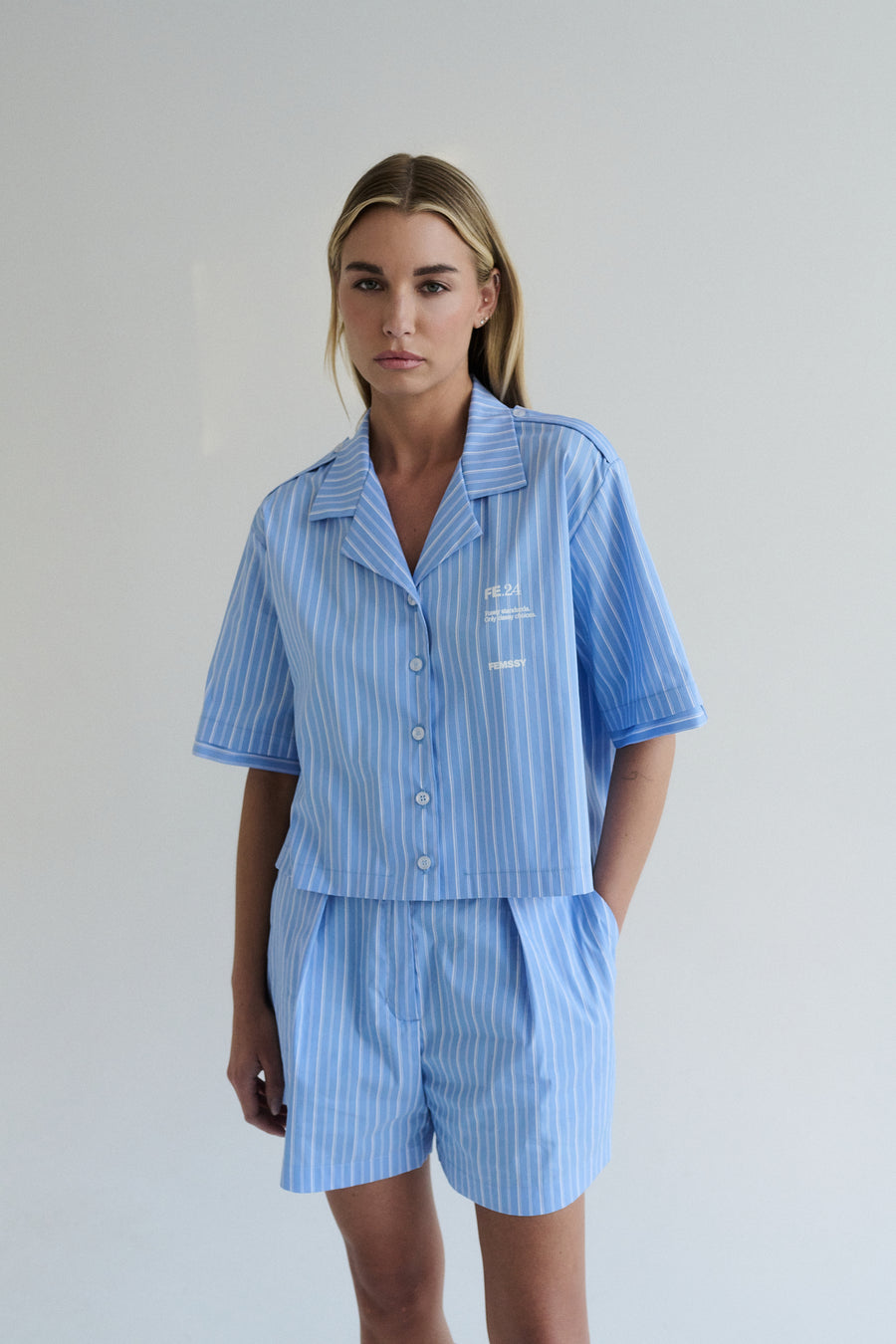 LOU STRIPE SHIRT BLUE