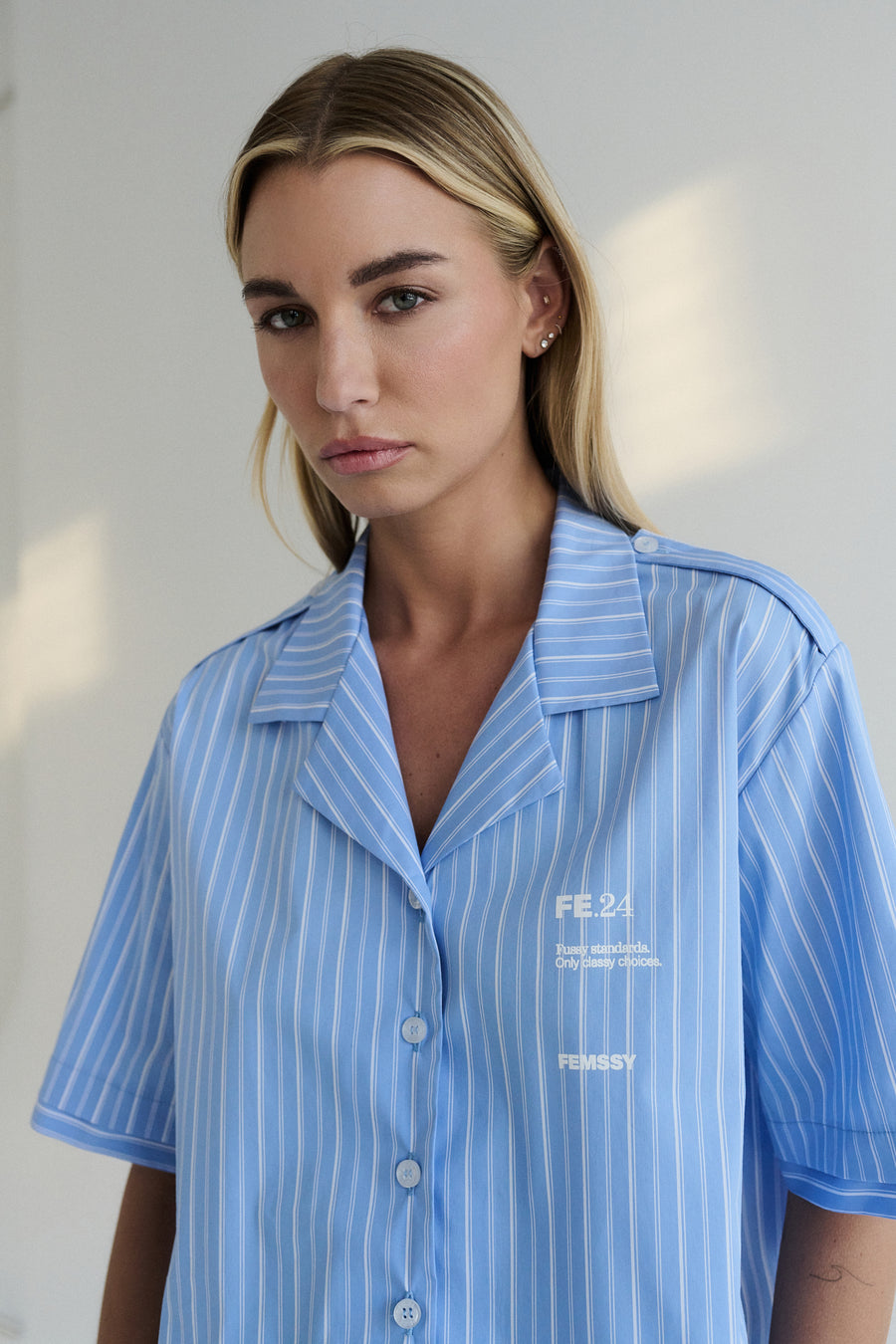 LOU STRIPE SHIRT BLUE