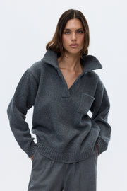 Sofia high neck sweater grey