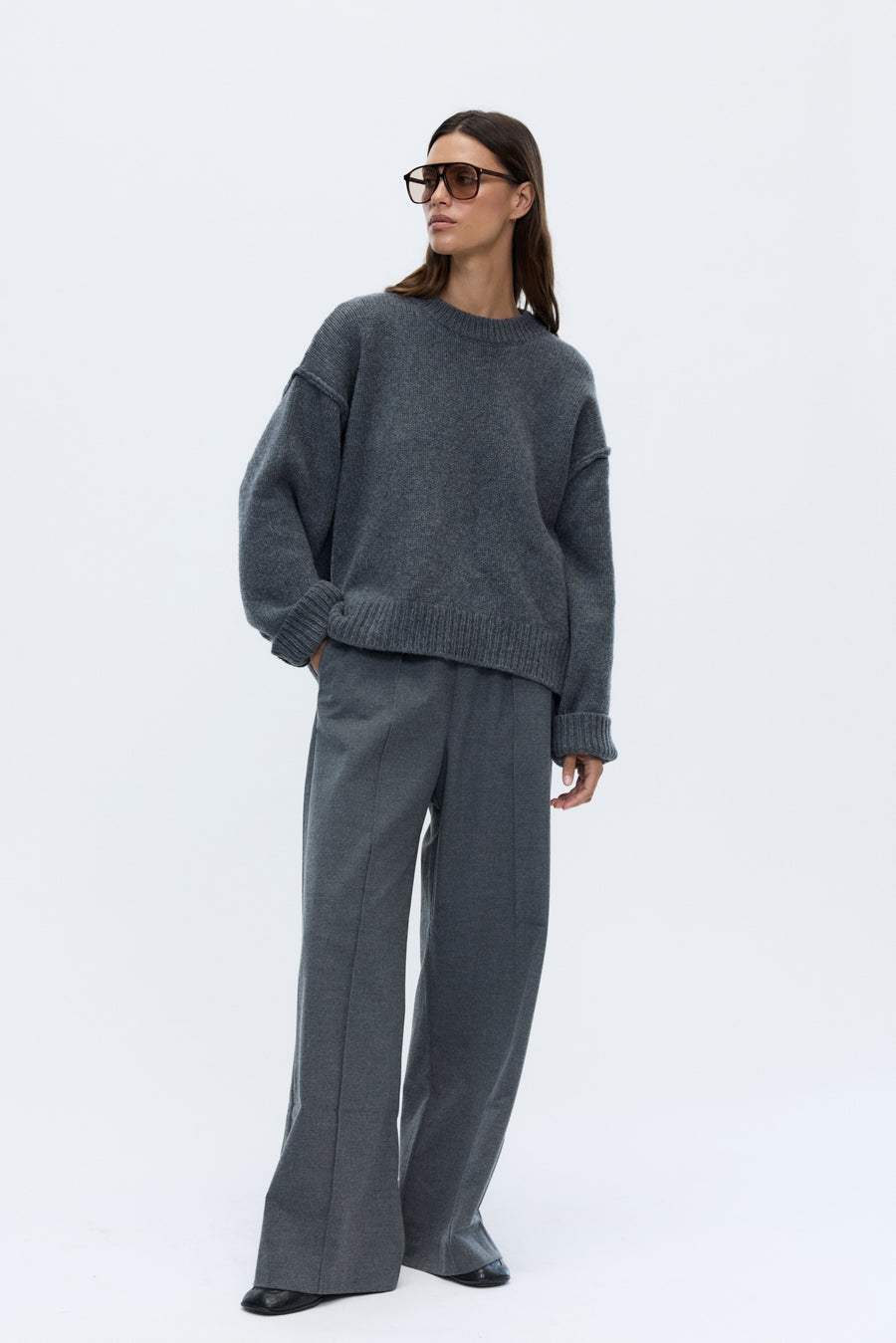 Elise pants grey melange