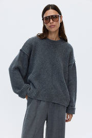 Emma crewneck sweater grey
