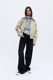 Aviator beige jacket check