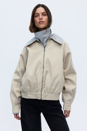 Aviator beige jacket check