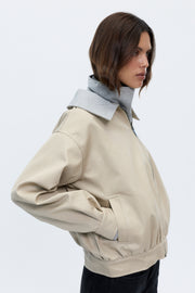 Aviator beige jacket check