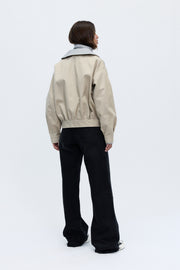 Aviator beige jacket check