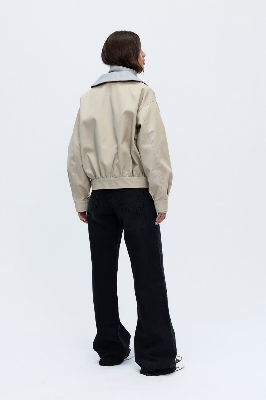Aviator beige jacket check