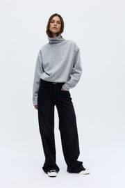 Mila high neck sweatshirt grey