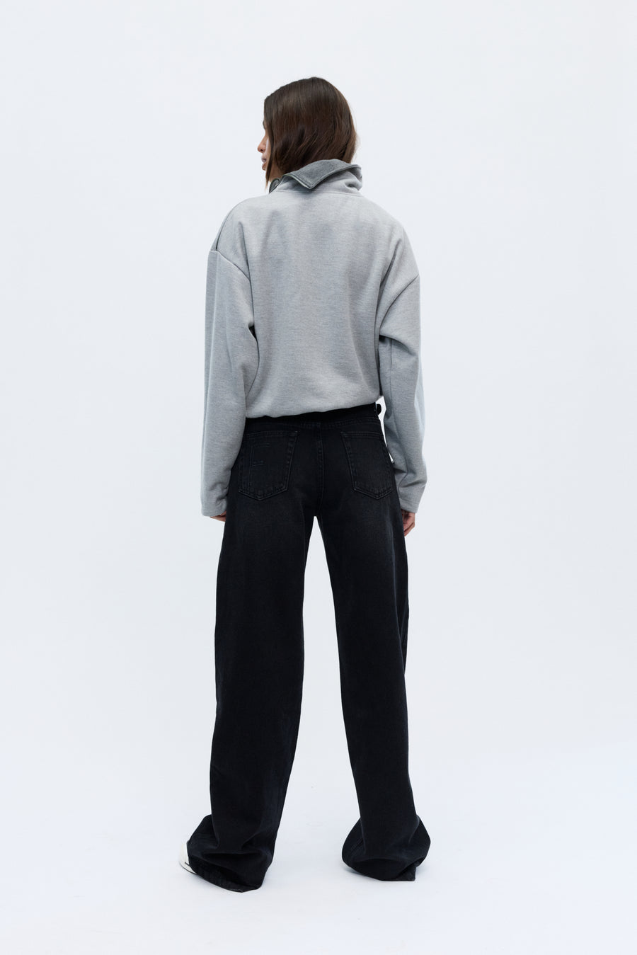 Mila high neck sweatshirt grey