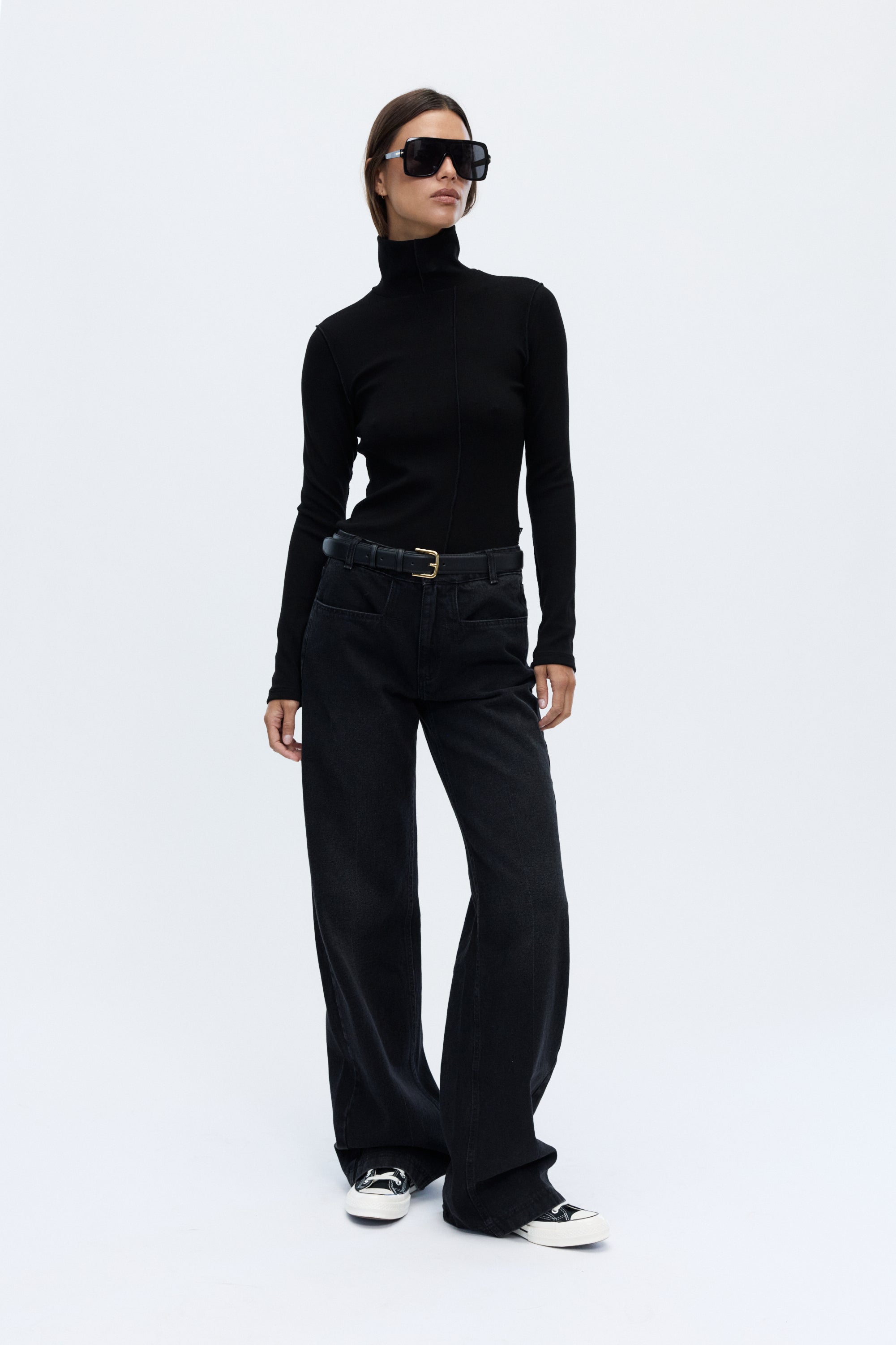 Fall logo black denim jeans