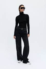 Fall logo black denim jeans