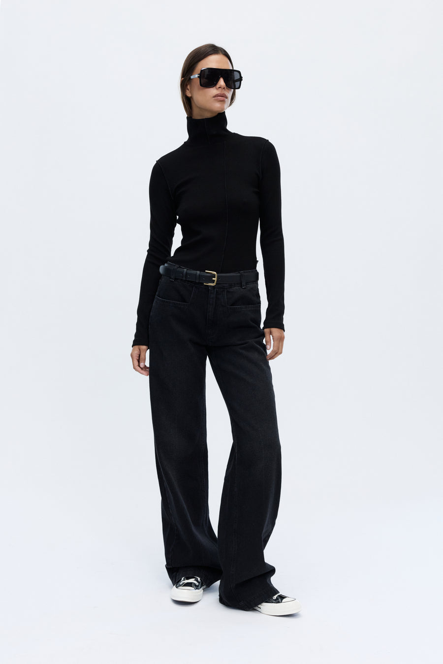 Fall logo black denim jeans