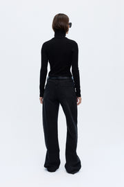 Fall logo black denim jeans
