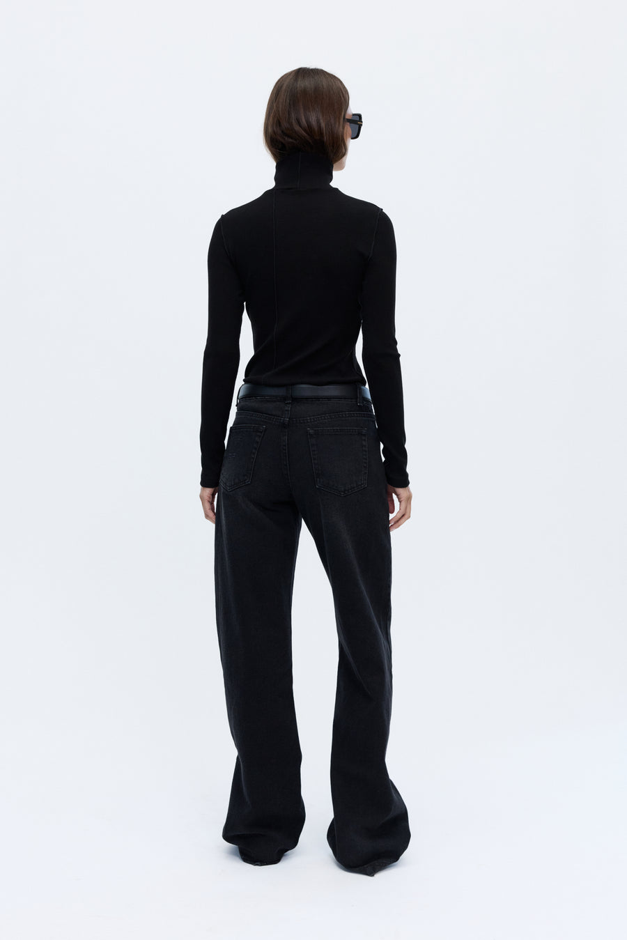 Fall logo black denim jeans