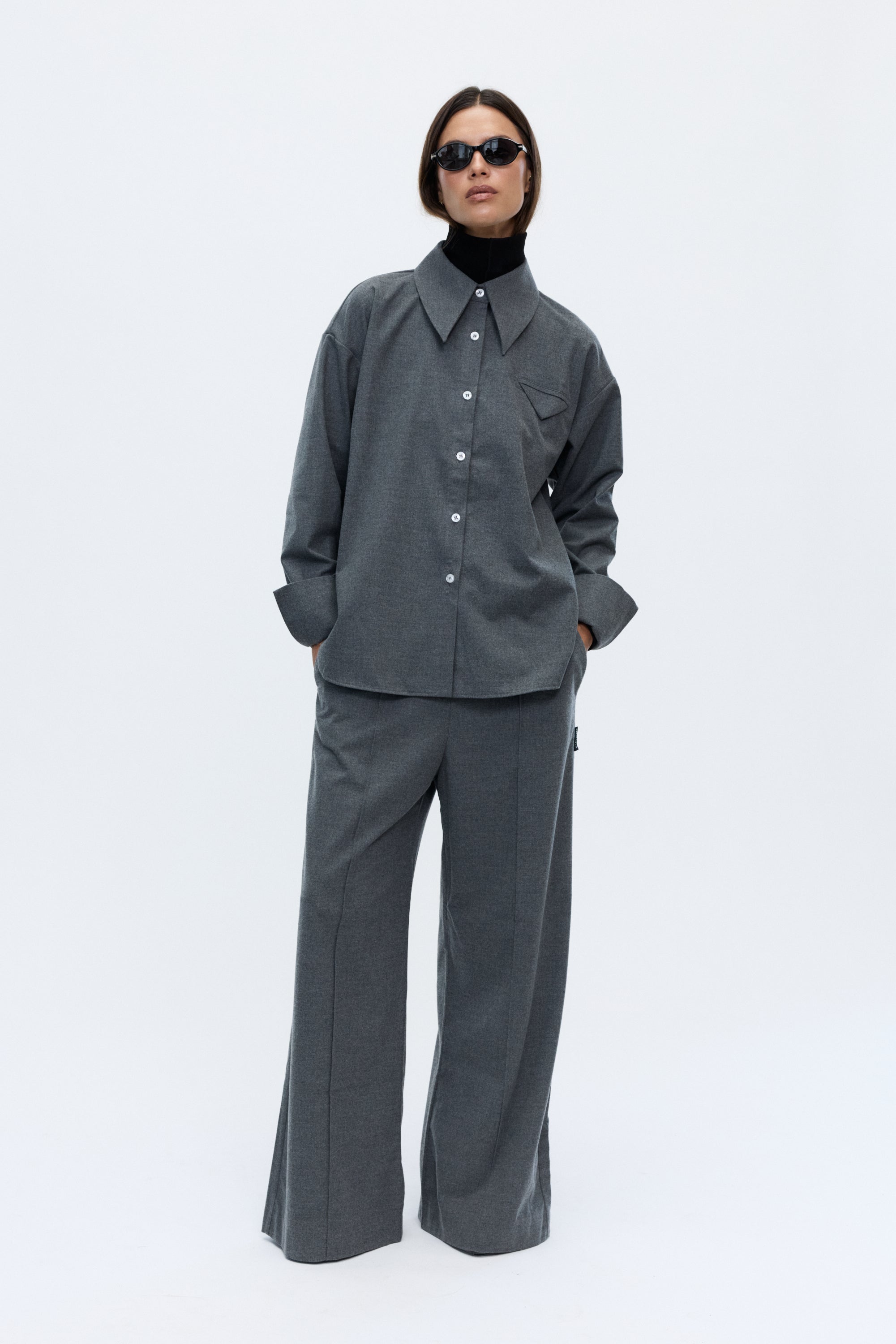 Boy shirt grey melange