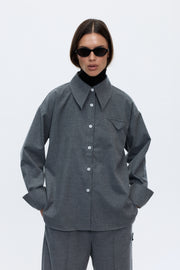 Boy shirt grey melange