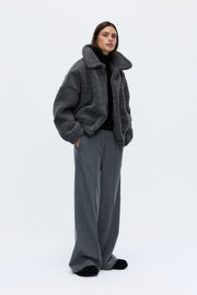 Nora fleece jacket dark grey