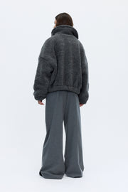 Nora fleece jacket dark grey