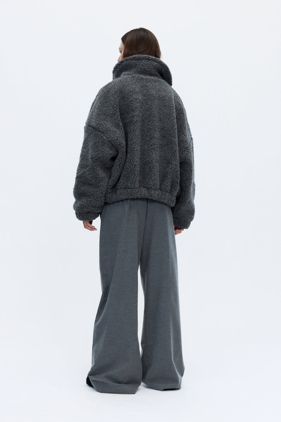 Nora fleece jacket dark grey