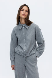 Vanda drawstring shirt grey