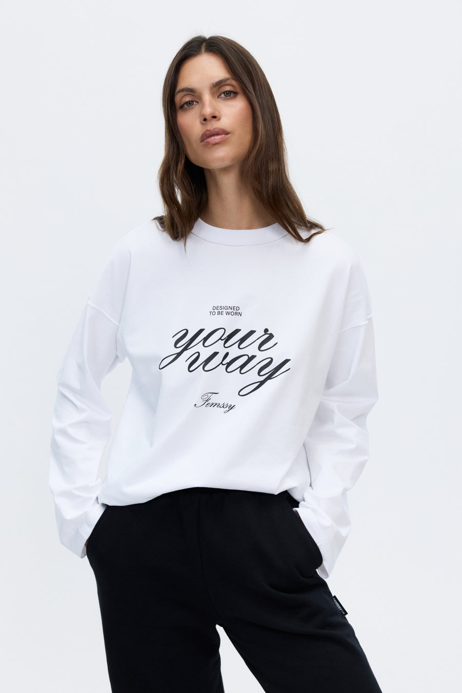 Ava longsleeve white