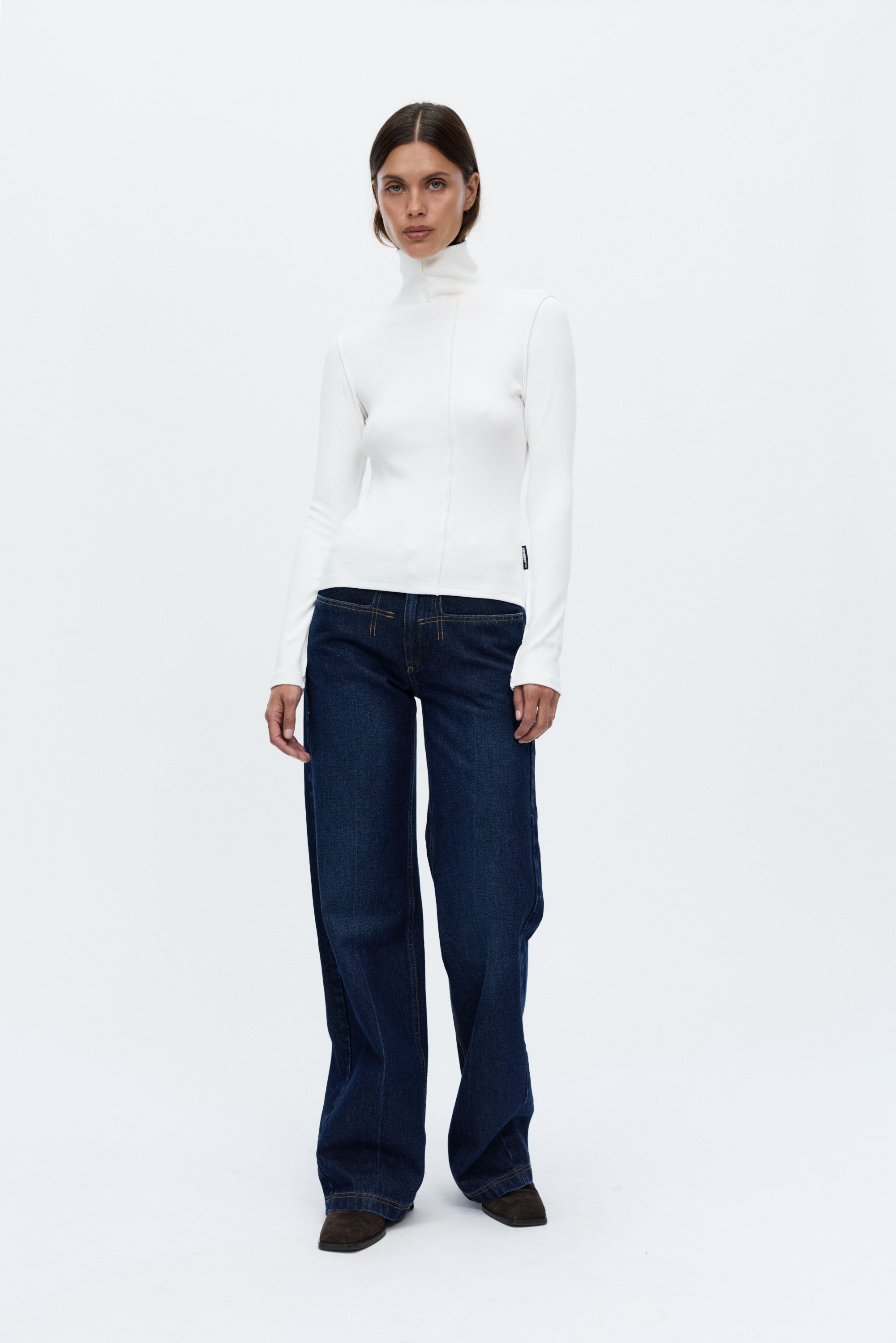 Fall logo blue denim jeans