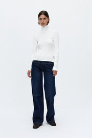 Fall logo blue denim jeans