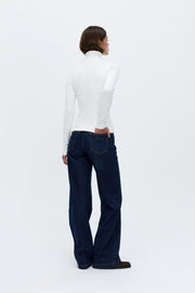 Fall logo blue denim jeans