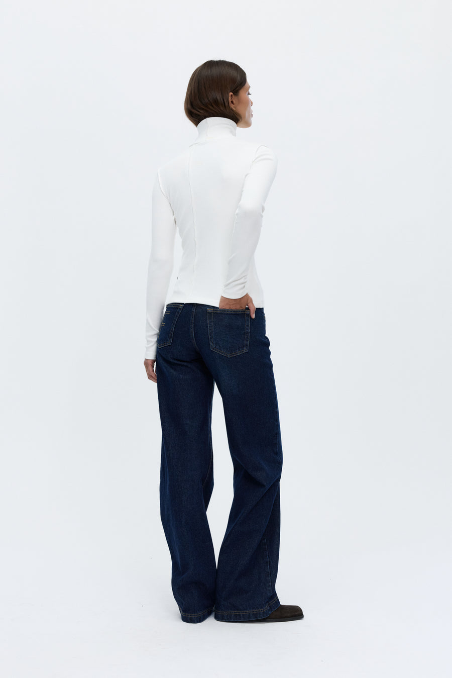 Fall logo blue denim jeans