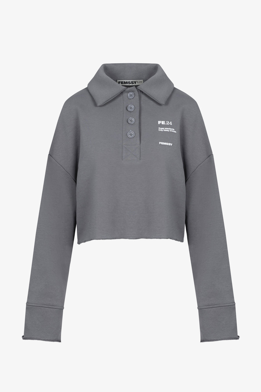 COLLAR SWEATSHIRT GREY