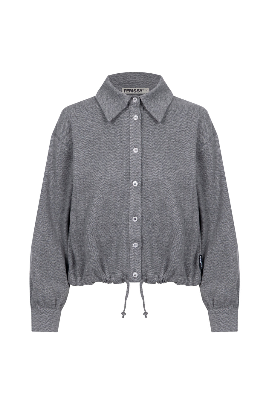 Vanda drawstring shirt grey
