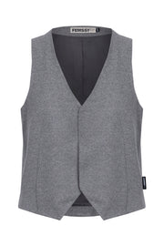 Margot vest grey melange