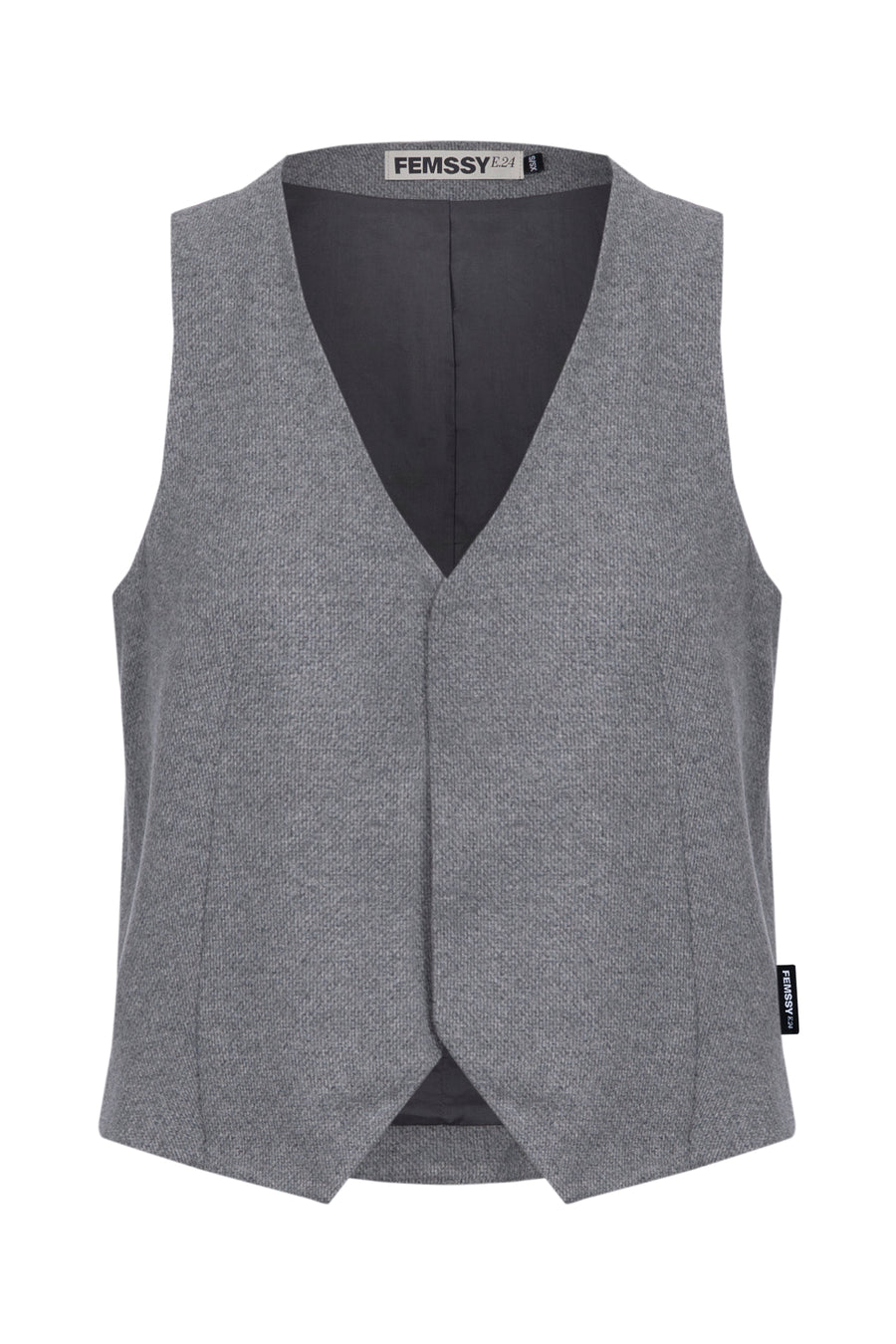 Margot vest grey melange