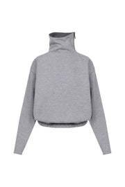 Mila high neck sweatshirt grey