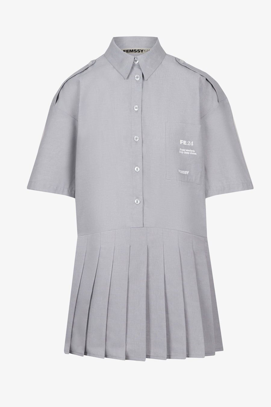 FOLD DRESS GREY